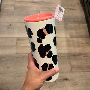 Kate Spade Forest Feline Tumbler 24oz Stainless Steel Brand new with tags BNWT